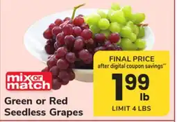 ACME Green or Red Seedless Grapes offer