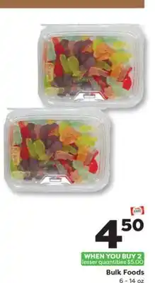 Weis Markets Bulk Foods offer
