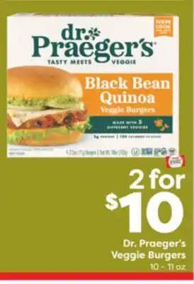 Weis Markets Dr. Praeger's Veggie Burgers offer