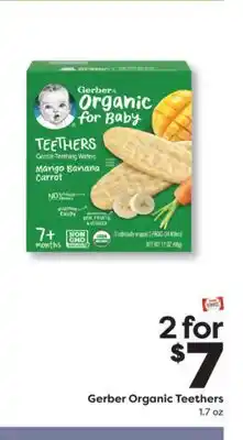 Weis Markets Gerber Organic Teethers offer