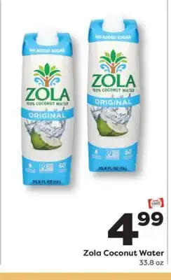 Weis Markets Zola Coconut Water offer