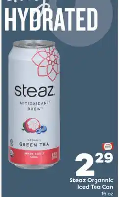 Weis Markets Steaz Organnic Iced Tea Can offer