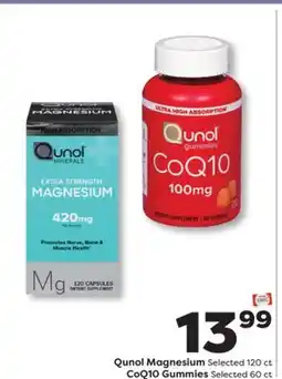 Weis Markets Qunol Magnesium Selected 120 ct CoQ10 Gummies Selected 60 ct offer