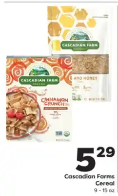 Weis Markets Cascadian Farms Cereal offer