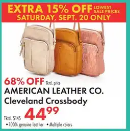 Boscov's AMERICAN LEATHER CO. Cleveland Crossbody offer