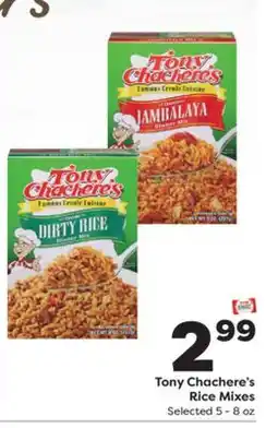 Weis Markets Tony Chachere's Rice Mixes offer