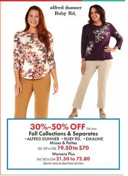Boscov's Fall Collections & Separates offer