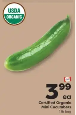 Weis Markets Certified Organic Mini Cucumbers offer