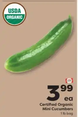 Weis Markets Certified Organic Mini Cucumbers offer