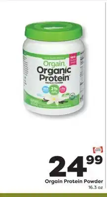 Weis Markets Orgain Protein Powder offer