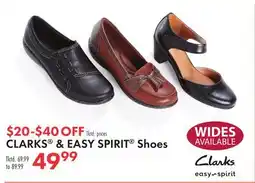 Boscov's CLARKS & EASY SPIRIT Shoes offer