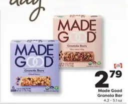 Weis Markets Made Good Granola Bar offer