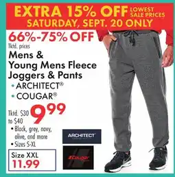 Boscov's Mens & Young Mens Fleece Joggers & Pants offer