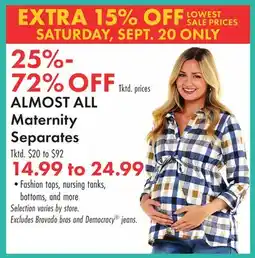Boscov's ALMOST ALL Maternity Separates offer