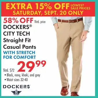 Boscov's DOCKERS CITY TECH Straight Fit Casual Pants offer