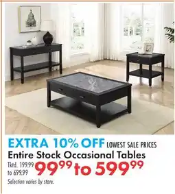 Boscov's Entire Stock Occasional Tables offer