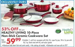 Boscov's HEALTHY LIVING 10-Piece Non-Stick Ceramic Cookware Set offer