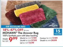 Boscov's MOHAWK The Answer Rug offer