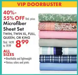 Boscov's Microfiber Sheet Set offer