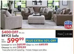 Boscov's BRYCE Sofa offer