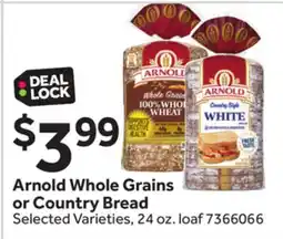 Stop&Shop Arnold Whole Grains or Country Bread offer