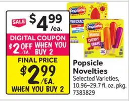 Stop&Shop Popsicle Novelties offer