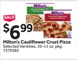 Stop&Shop Milton's Cauliflower Crust Pizza offer