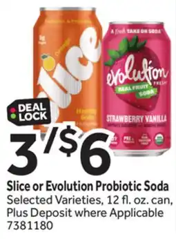 Stop&Shop Slice or Evolution Probiotic Soda offer