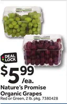Stop&Shop Nature's Promise Organic Grapes offer