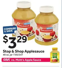 Stop&Shop Stop & Shop Applesauce offer