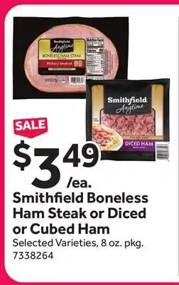 Stop&Shop Smithfield Boneless Ham Steak or Diced or Cubed Ham offer