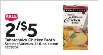 Stop&Shop Tabatchnick Chicken Broth offer
