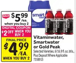 Stop&Shop Vitaminwater, Smartwater or Gold Peak offer