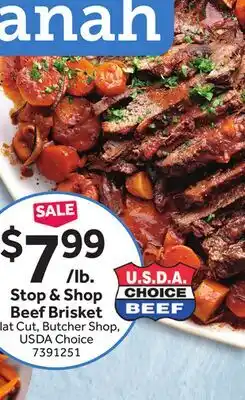 Stop&Shop Stop & Shop Beef Brisket offer