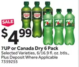 Stop&Shop 7UP or Canada Dry 6 Pack offer