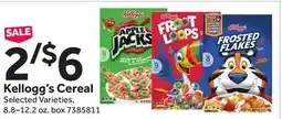 Stop&Shop Kellogg's Cereal offer