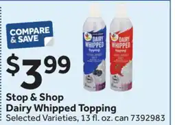 Stop&Shop Stop & Shop Dairy Whipped Topping offer