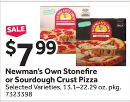 Stop&Shop Newman's Own Stonefire or Sourdough Crust Pizza offer