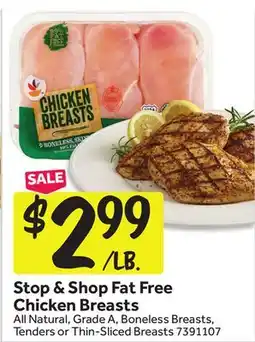 Stop&Shop Stop & Shop Fat Free Chicken Breasts offer