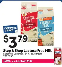 Stop&Shop Stop & Shop Lactose Free Milk offer