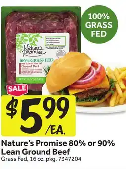 Stop&Shop Nature's Promise 80% or 90% Lean Ground Beef offer