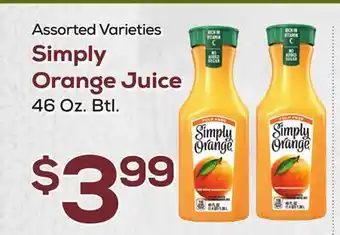 DeCicco & Sons Simply Orange Juice offer