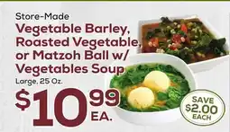 DeCicco & Sons Vegetable Barley, Roasted Vegetable, or Matzoh Ball w/Vegetables Soup offer