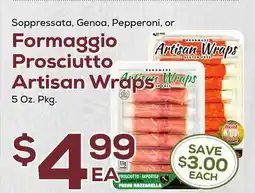 DeCicco & Sons Formaggio Prosciutto Artisan Wraps offer