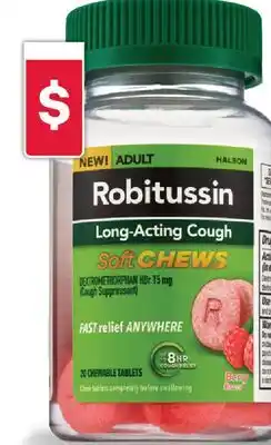 CVS ANY adult Robitussin 8 oz or soft chews 20 ct offer