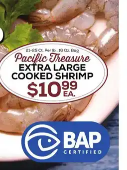 DeCicco & Sons Pacific Treasure EXTRA LARGE COOKED SHRIMP offer