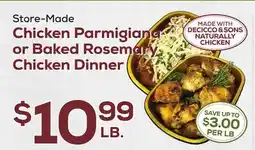DeCicco & Sons Chicken Parmigiana or Baked Rosemary Chicken Dinner offer