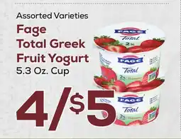 DeCicco & Sons Fage Total Greek Fruit Yogurt offer