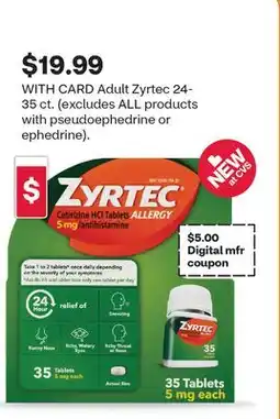 CVS Adult Zyrtec offer