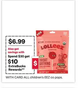 CVS ALL children's EEZ co pops offer